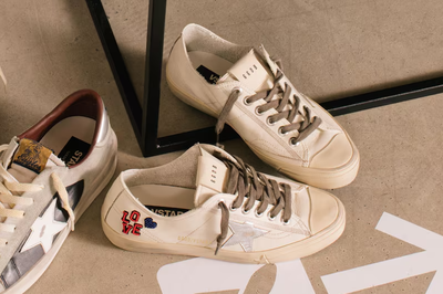 Golden Goose Penstar Sneakers woven leather mesh give new meani